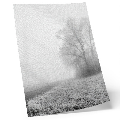 Stampa su tela Nebbia tenue, alberi, paesaggio invernale, atmosfera pacifica