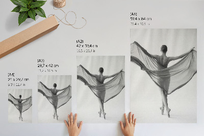 Foto su tela danza in bianco e nero eleganza movimento raffinatezza