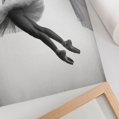 Poster Una ballerina in movimento con grazia e leggerezza.