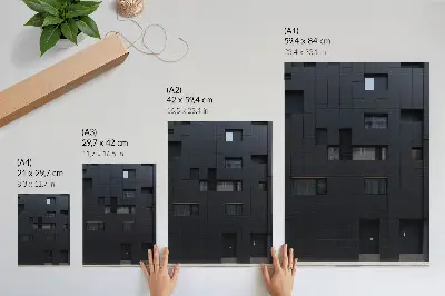 Stampa su tela facciata minimalista con forme geometriche armoniose