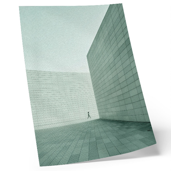 Foto su tela muri geometrici grigi, figura minimalista