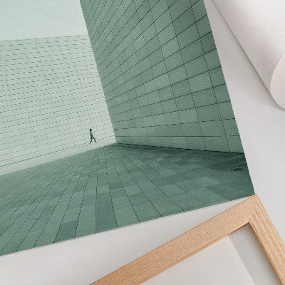 Foto su tela muri geometrici grigi, figura minimalista