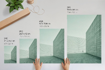 Foto su tela muri geometrici grigi, figura minimalista