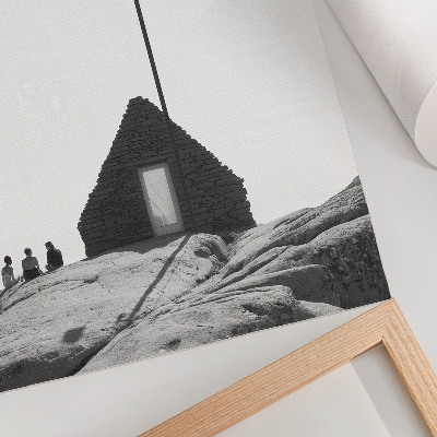 Stampa su tela Geometria pura, semplicità, bianco e nero, minimalismo
