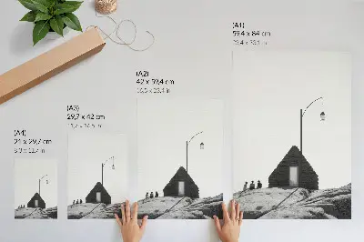 Stampa su tela geometria pura in bianco e nero dal design minimalista