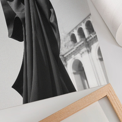 Foto su tela Composizione minimalista di architettura tessile