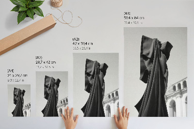 Foto su tela Composizione minimalista di architettura tessile