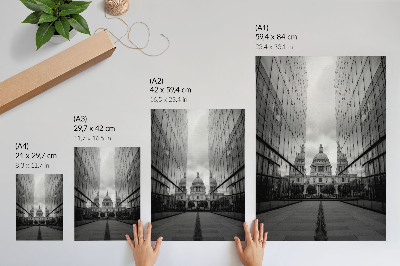 Poster Simmetria tra architettura moderna e classica