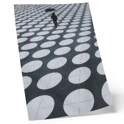 Poster con motivi geometrici in contrasto bianco e nero