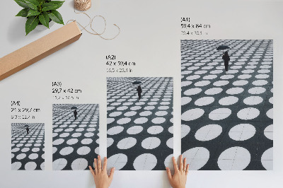 Poster Motivi geometrici in contrasto bianco e nero
