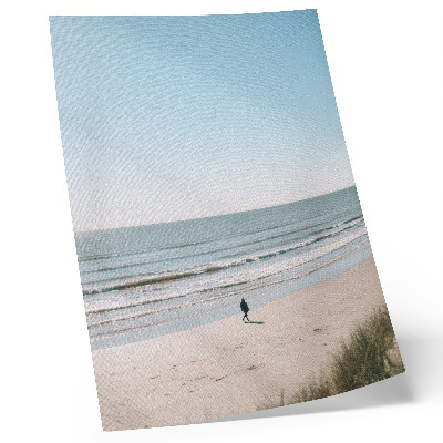 Stampa su tela Spiaggia, mare calmo, cielo blu, minimalismo, armonia