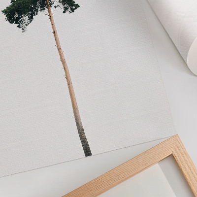 Poster Un albero solitario su uno sfondo chiaro con minimalismo