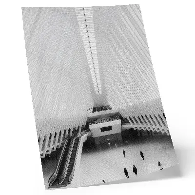 Stampa su tela con linee d'interni moderne e composizione dinamica minimalista