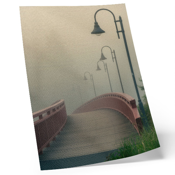 Foto su tela Ponte della nebbia lanterne armonia gentilezza