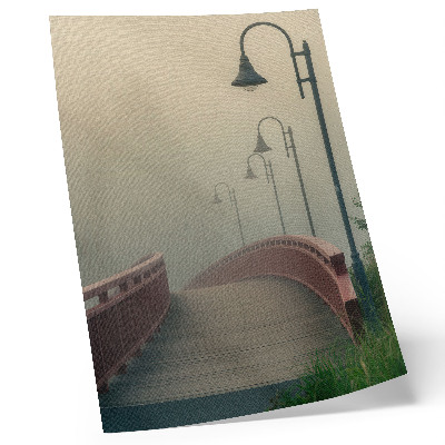 Foto su tela Ponte della nebbia lanterne armonia gentilezza