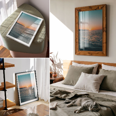 Poster Tramonto sull'acqua, un paesaggio estremamente armonioso