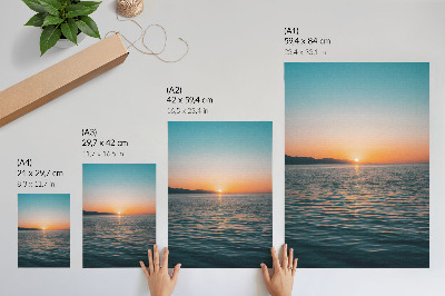 Poster Tramonto sull'acqua, un paesaggio estremamente armonioso