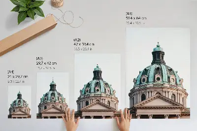 Stampa su tela dettagli imponenti della cupola in architettura classica