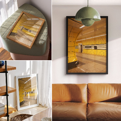 Poster Motivi dinamici e luminosi, spazio futuristico e armonioso