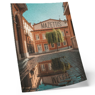 Foto su tela Riflessi di architettura urbana dai colori caldi
