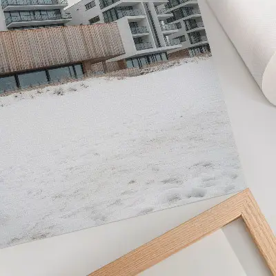 Poster edifici moderni con architettura minimalista