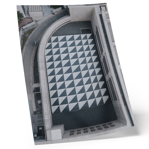 Stampa su tela Eleganti motivi geometrici, architettura futuristica