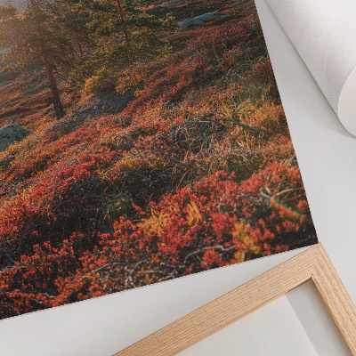 Stampa su tela Alberi maestosi, colori caldi, atmosfera tranquilla