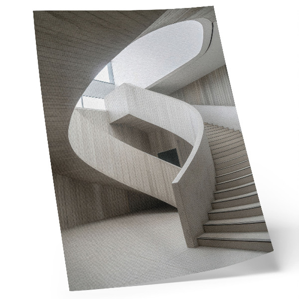 Foto su tela Scala a chiocciola moderna in un interno elegante
