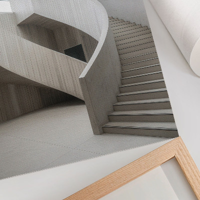 Foto su tela Scala a chiocciola moderna in un interno elegante