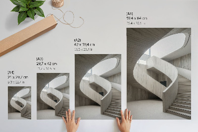 Foto su tela Scala a chiocciola moderna in un interno elegante