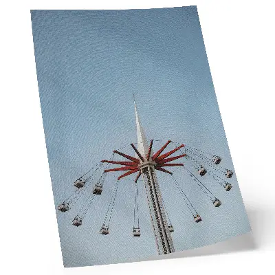 Poster torre carosello con movimento dinamico in stile minimalista