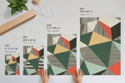 Stampa su tela Vari triangoli e strisce in tonalità intense