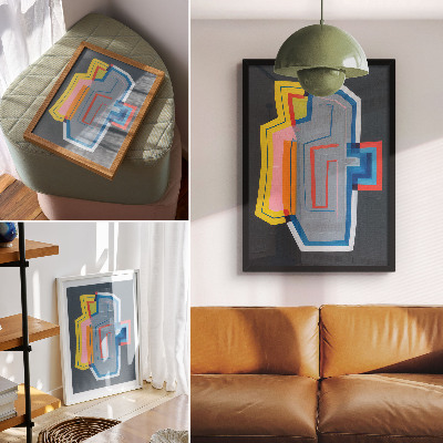 Poster Forme astratte, colori energici, modernità