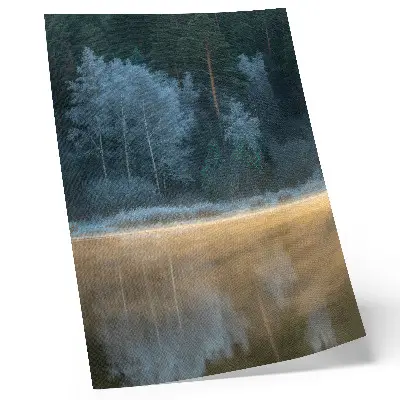 Stampa su tela una foresta silenziosa sulla superficie dell'acqua con un'aura mistica