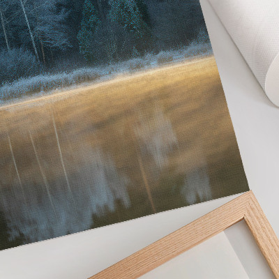 Stampa su tela Una foresta silenziosa sulla superficie dell'acqua, un'aura mistica