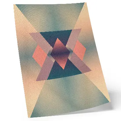 Foto su tela con forme geometriche e colori pastello eleganti