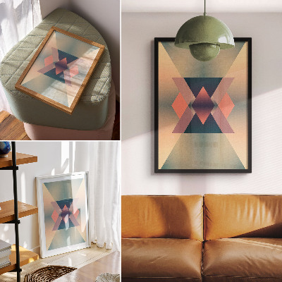 Foto su tela Forme geometriche, colori pastello, eleganza