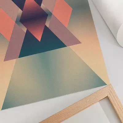 Foto su tela con forme geometriche e colori pastello eleganti