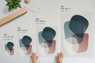 Poster Forme compenetranti, eleganza, minimalismo