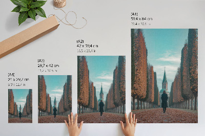 Poster Il vicolo che conduce alla chiesa storica