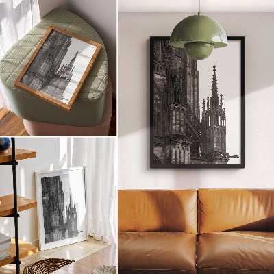 Poster Architettura gotica riccamente decorata con contrasti