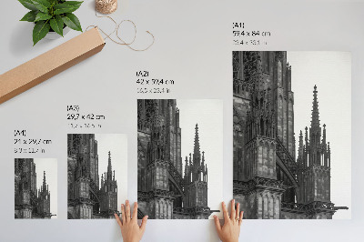Poster Architettura gotica riccamente decorata con contrasti