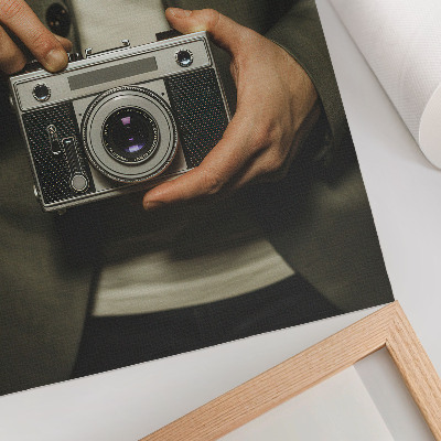 Stampa su tela Maniglie della fotocamera retrò, elegante stile retrò
