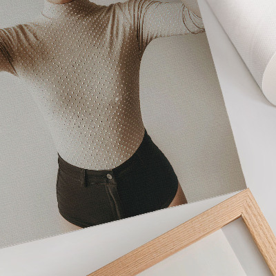 Foto su tela eleganza retrò cappello a cilindro sottigliezza minimalismo