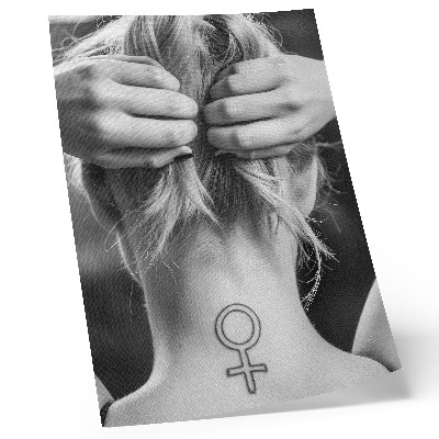 Stampa su tela Eleganza in bianco e nero, minimalismo, simbolo di femminilità