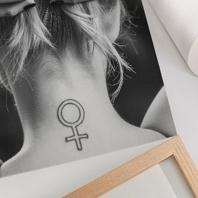 Stampa su tela Eleganza in bianco e nero, minimalismo, simbolo di femminilità