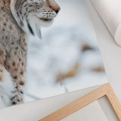 Stampa su tela paesaggio invernale del monte Rysy con colori naturali