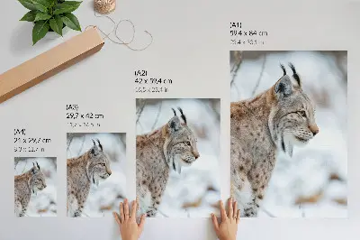 Stampa su tela paesaggio invernale del monte Rysy con colori naturali