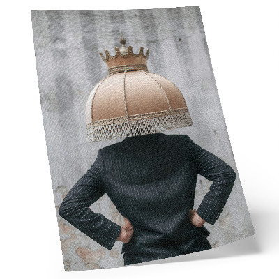 Stampa su tela Un paralume raffinato, un abito elegante, un contrasto di texture