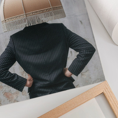 Stampa su tela Un paralume raffinato, un abito elegante, un contrasto di texture